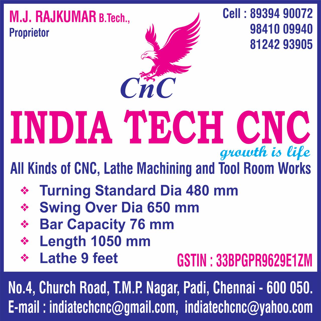 INDIA TECH CNC Business Card